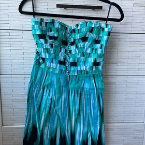 Bebe Women's Green and Blue Dress XS